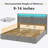 Kadeer Lift Up Bed Frame with Charging Station & LED Light, Upholstered Bed with Button Tufted-948587277-948587279