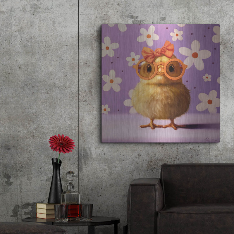 Art mural en métal luxueux «Bow Peep» par Lucia Heffernan, 36 po x 36 po, H 36 po x l 36 po
