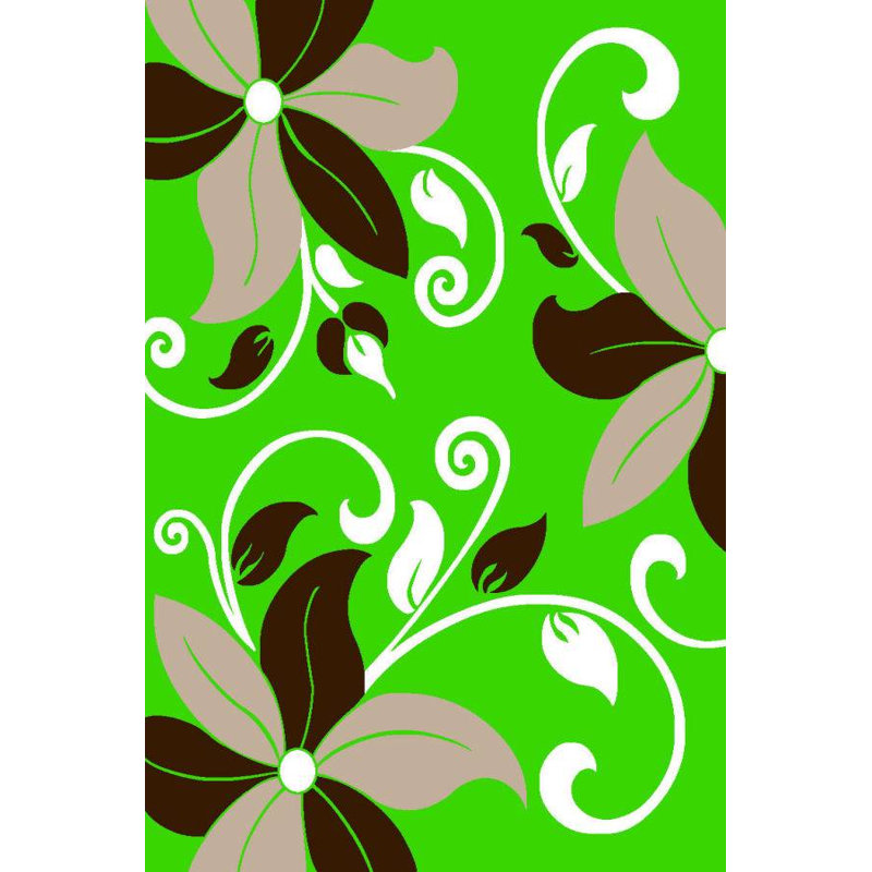 Tapis vert lime, 7'10" x 10'2"