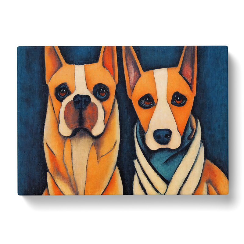 Two Dogs - Wrapped Canvas, 35cm H x 50cm W x 3cm D