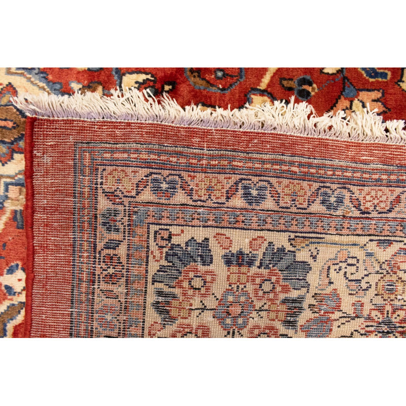 Tapis rouge semi-antique écarlate 10 x 14