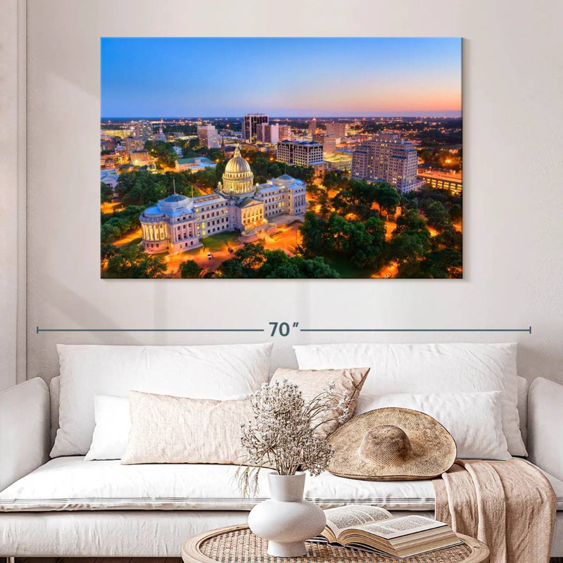 Nicci Jackson Mississippi Skyline, 34" H x 51" W