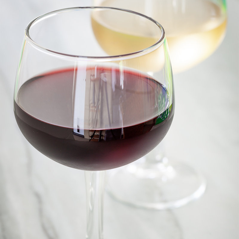 Arjit 13 oz. Verre à vin tout usage en verre trempé
