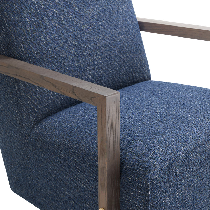 Fauteuil d'appoint pivotant rembourré Camino, Boucle Merino Indigo Performance