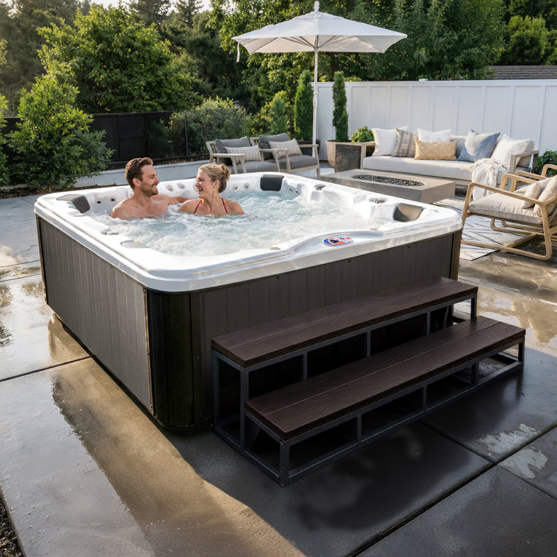 Spa standard en acrylique à 6 jets pour 6 personnes avec système de son Bluetooth et éclairage DEL