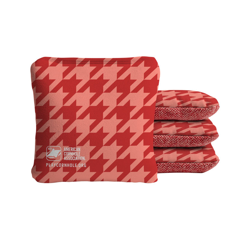 Sacs de cornhole souples Houndstooth Synergy, Rouge
