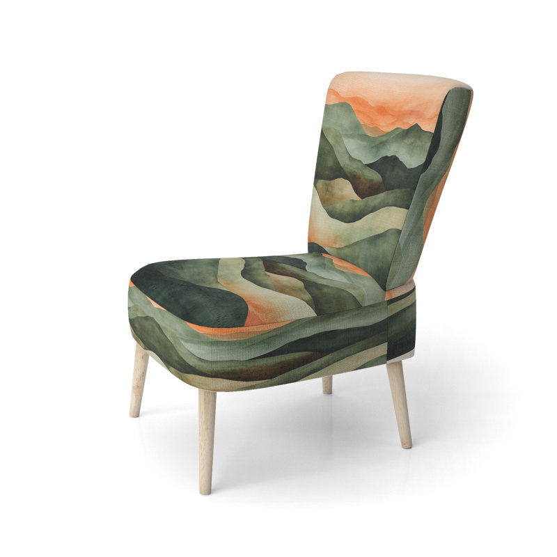 Chaise d'appoint rembourrée Desert - sauge brûlé Horizon III, Side Chair Armless