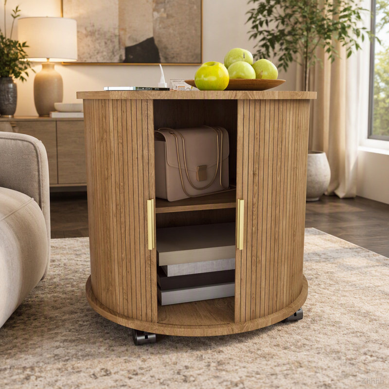 Table de bout cylindrique Mid Century