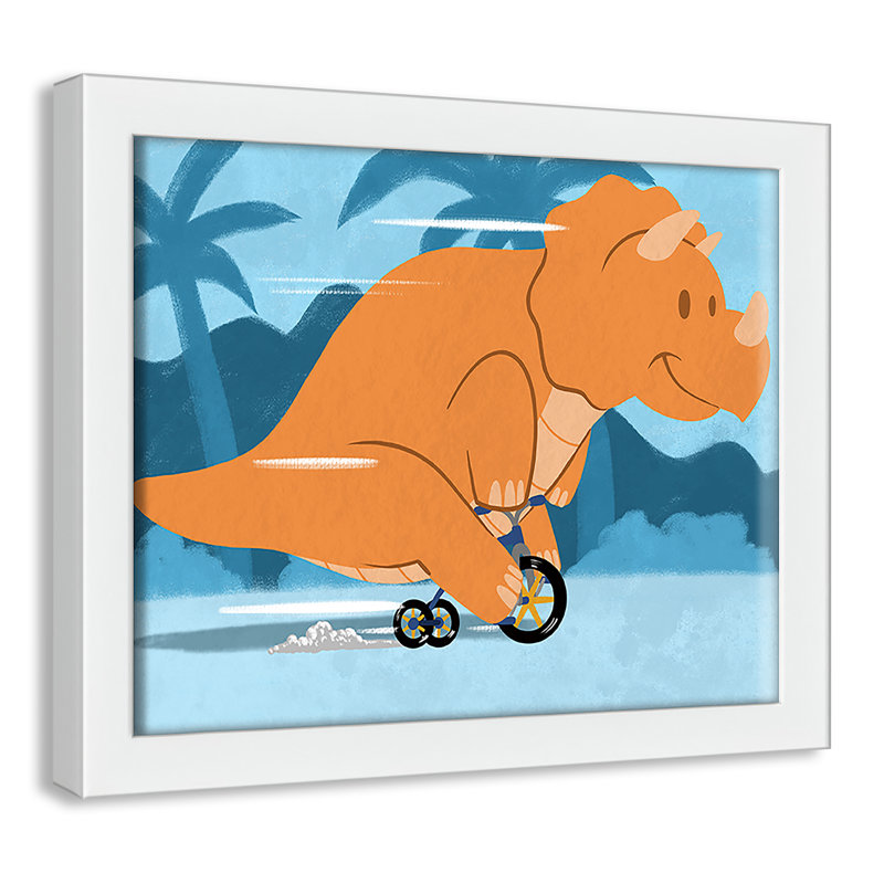 «Riding Dino 2», impression sur papier, H 8 po x l 10 po x P 1 po, Papier