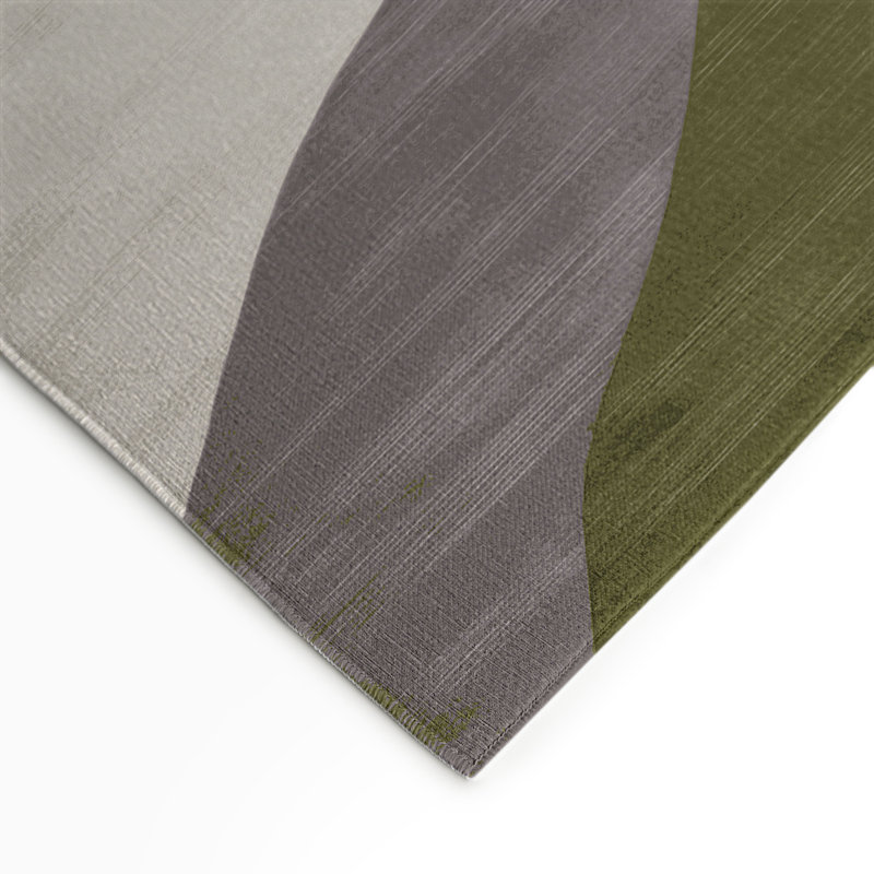 Tapis intérieur et extérieur gris Watercolor, Rectangle 5 pi x 7 pi