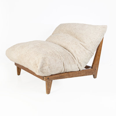 Oversized Bean Bag With Acacia Wood Frame by Ophelia & Co.
