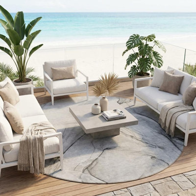 Tapis d'intérieur rond 8 po