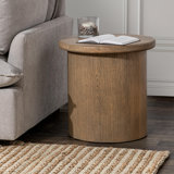 Runa 22" Wood End Table In Coffee Brown