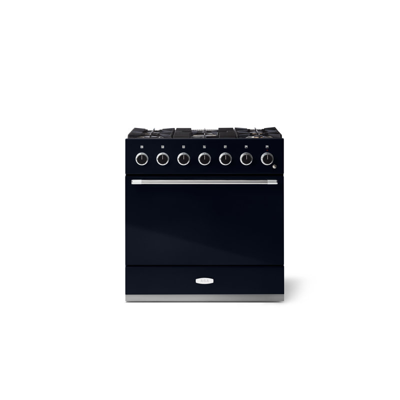 Mercury 36" 4.5 Cubic Feet Dual Fuel Freestanding Convection Range, Gloss Black