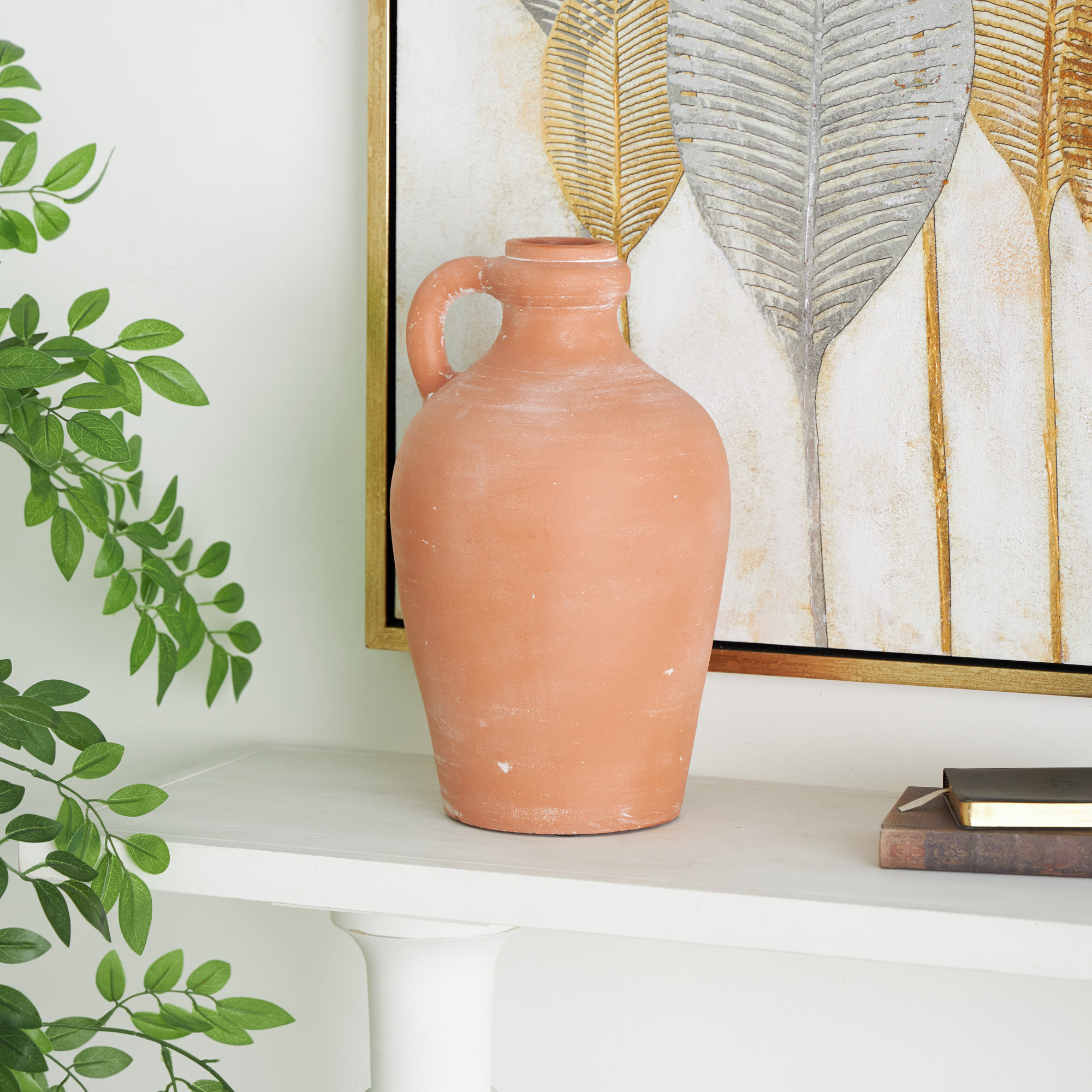 Moanne 14.85'' Terracotta Table Vase