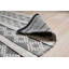 Tapis rayé noir en laine fabriqué à la main Selene-16700908