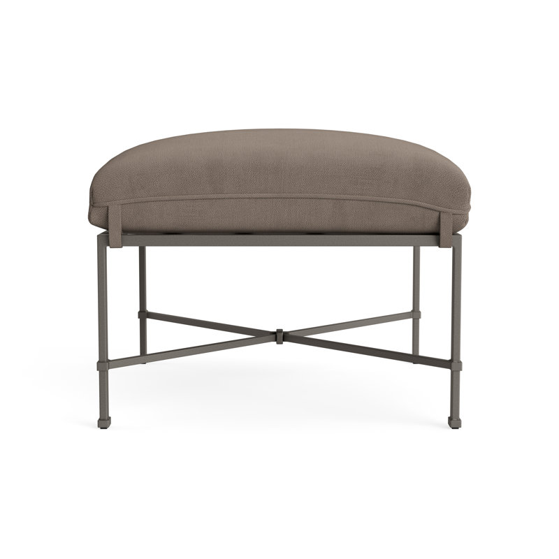 Venetian Outdoor Ottoman, Mica, Fushion Charcoal