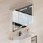 96mm W 60mm H Frameless Medicine Cabinet Mirror Fixed