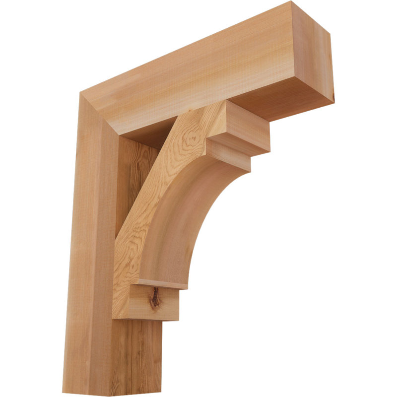 Support en bloc de cèdre rouge occidental l 5 1/2 po x P 24 po x H 28 po, Cèdre rouge de l'Ouest (lisse)