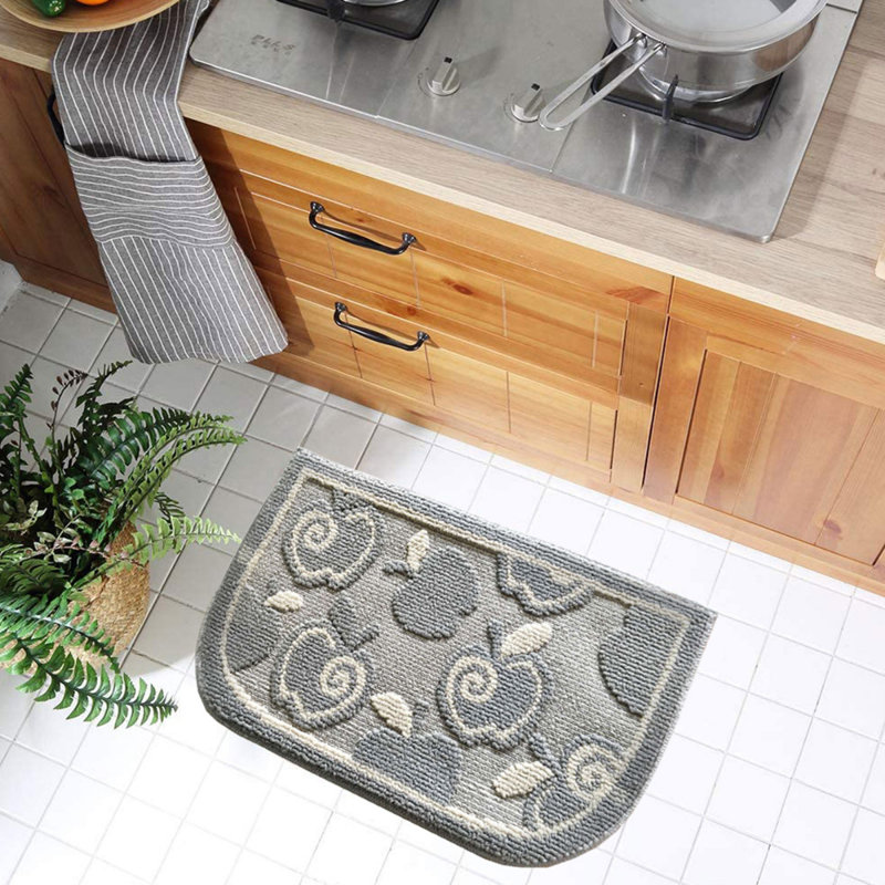Tapis de cuisine en jacquard intérieur et intérieur en jacquard intérieur et intérieur en caoutchouc antidérapant Fernbush