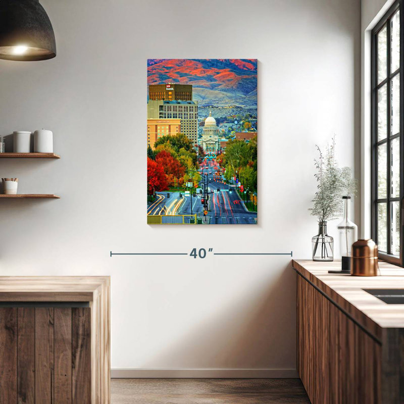 Aime Boise Autumn Sunset, 36" H x 24" W