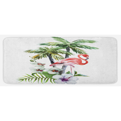 Flamingo Coastal Synthetic Kitchen Mat