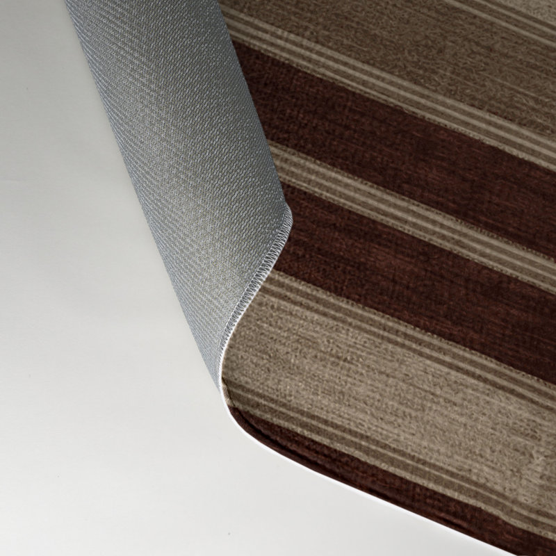 Tapis intérieur / extérieur gris HorizontalStripes, Rectangle 9 pi x 12 pi