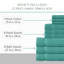 Ensemble de serviettes 12 pièces Willow - 100% coton peigné, qualité supérieure 630 g / m², turquoise, ultra-doux et très absorbant (ensemble de 4 serviettes de bain, 4 essuie-mains, 4 serviettes de toilette)-2017716998-2017717089