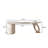 78.74"Modern minimalist white granite desk for office and computer use-935641673
