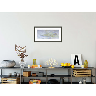 Civic Center at Point Park (project). Pittsburgh PA by Frank Lloyd Wright - Framed Giclee Print