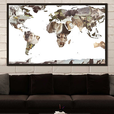 «World Animals Map», impression