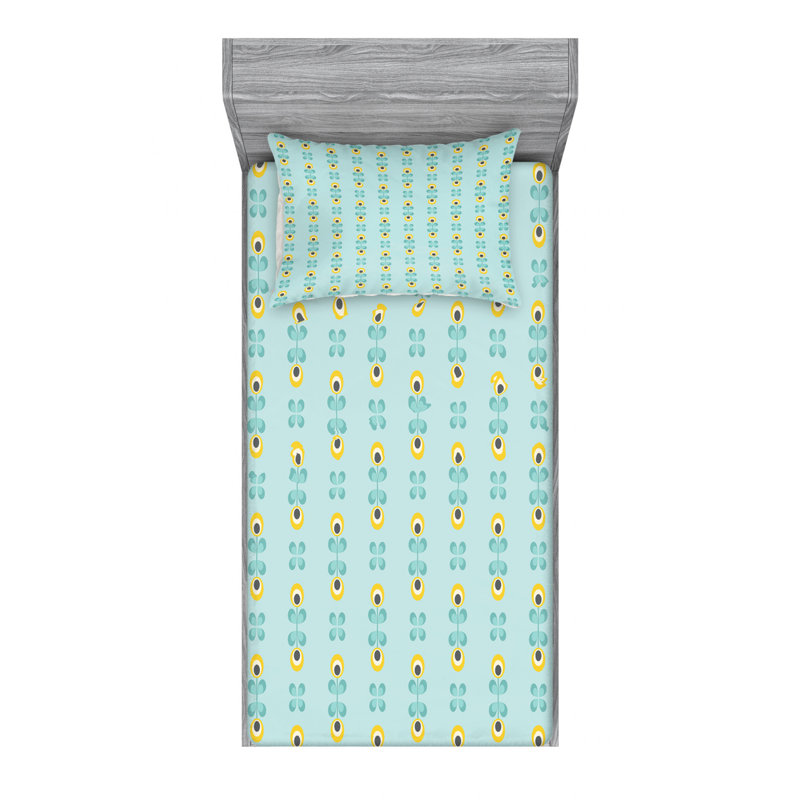 Microfiber Sheet Set, Twin Sheet Set with Fitted Sheet