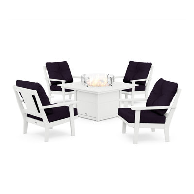 Prairie 5 Piece Multiple Chairs Seating Group with Cushions