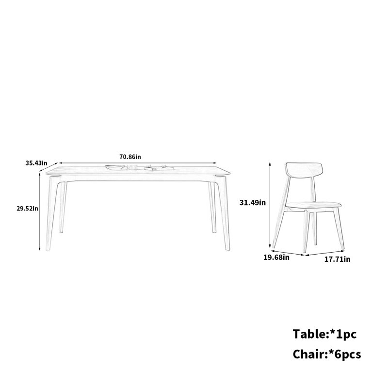 Ensemble de chaises en fritté blanc, H 29,52 po x L 70,86 po x l 35,43 po