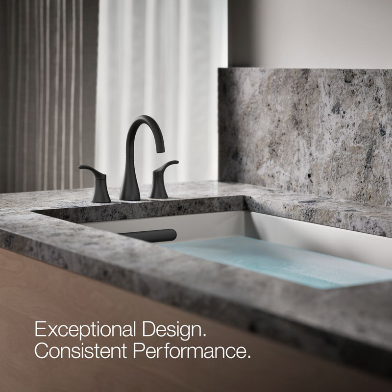 Simplice Bath Trim 2 Deck Mounted Roman Tub Faucet, Matte Black