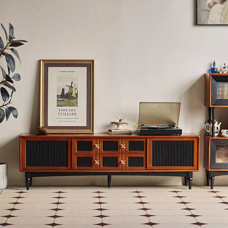 Meuble télé de style américain rétro, H 21,5 po x L 82,7 po x l 15,7 po