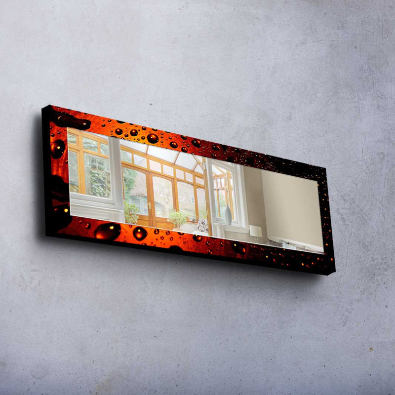 Élégant miroir décoratif avec cadre 100% bois de pin, 15,7 po x 47,2 po | Miroir en verre véritable (épaisseur: 0,2 pouce) | Peinture sur tissu élégante | Idéal pour le salon, la chambre à coucher et le vestibule