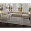 Tapis oriental gris en polyester tissé à la machine Meethu-581606019