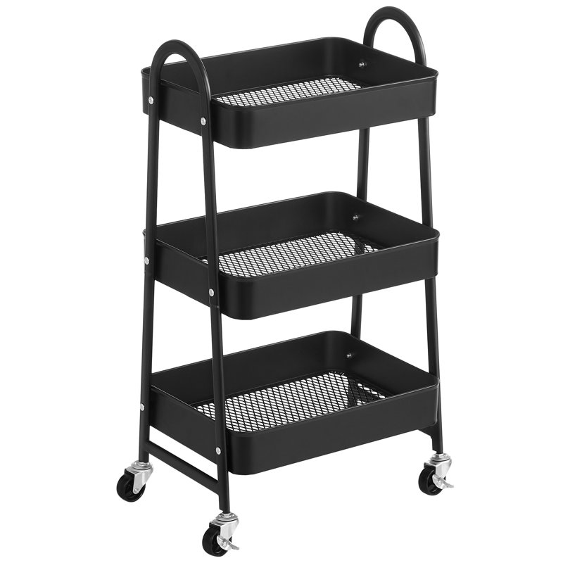 Roshena Metal Bar Cart, Black