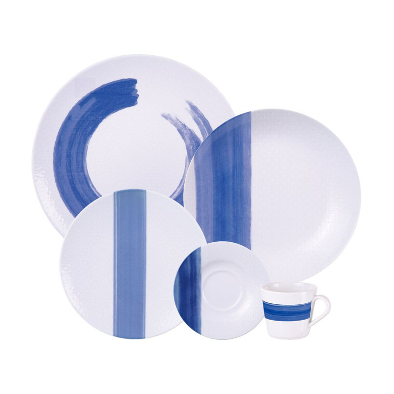 Soho Piece Porcelain China Dinnerware Set - Service for 4