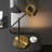 22.2 "metal gold reading desk lamp with matte black finish, featuring Nordic, modern, and minimalist design