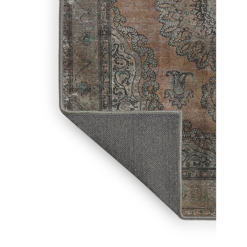 Tapis gris/brun clair traditionnel, Rectangle 4 pi x 6 pi