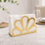 Porte-serviettes en fer doré, motif floral décoratif, organisateur de serviettes de table pour cuisine, table à manger et comptoir