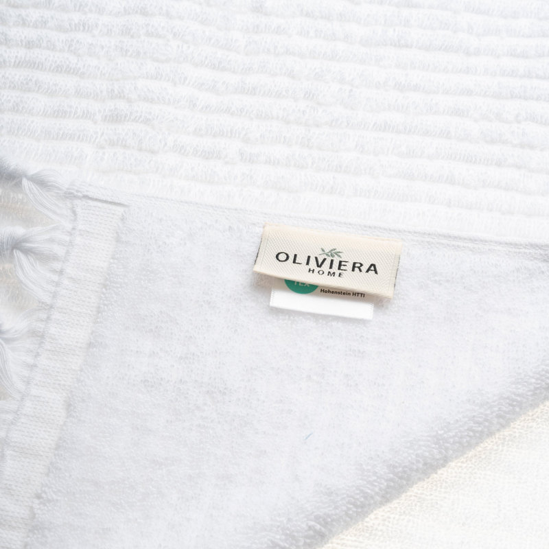 Ensemble de serviettes en ratine de coton turc, White