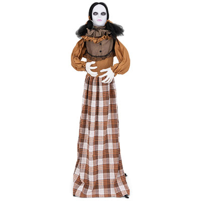 Halloween Animatronics With Red Light Up Eyes Motion & Sound Activated