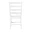 2 chaises de salle à manger en bois blanc, capacité de poids de 250 lb avec finition blanche, style