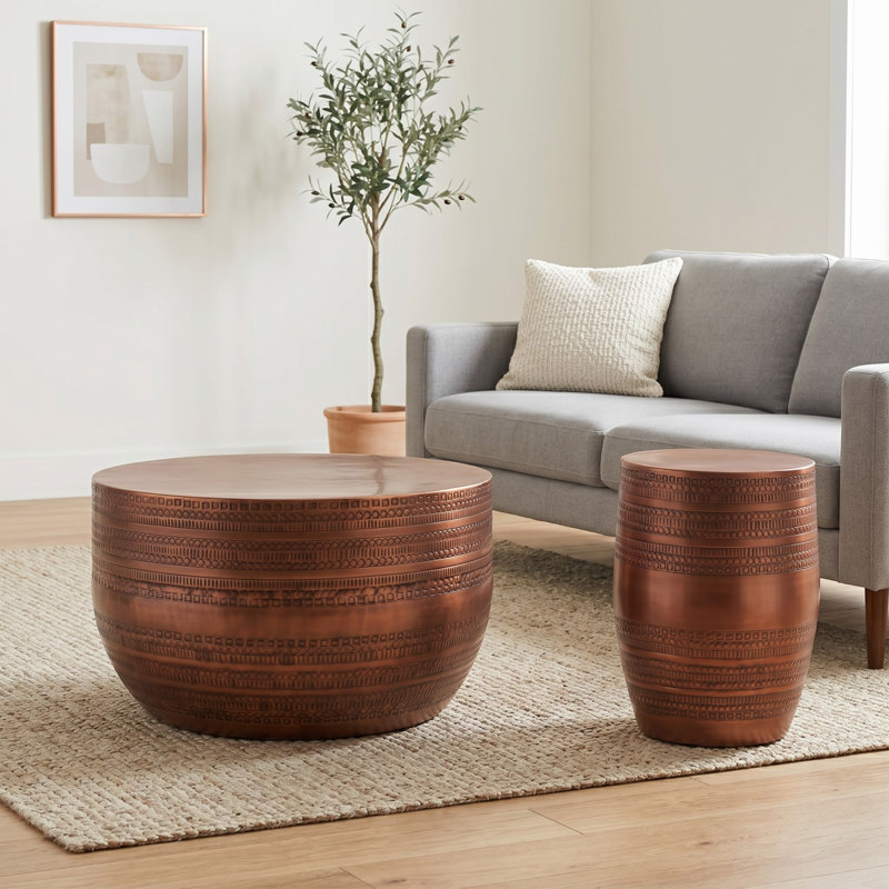 Ensemble de tables basses Modern Living Room, Cuivre