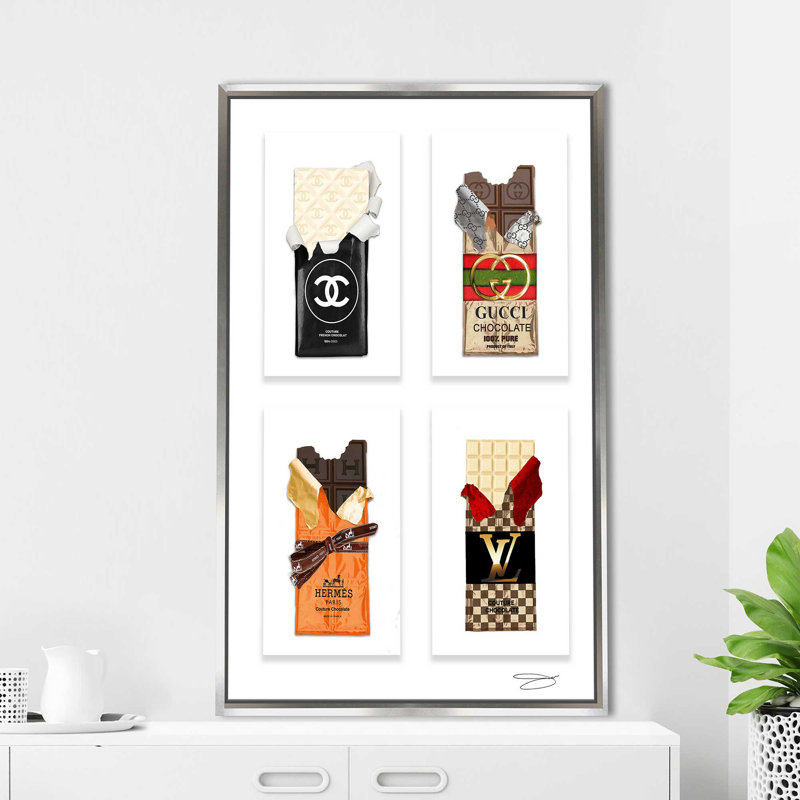 Couture Cravings (Vertical) par By Jodi - impression, Cadre flottant argent, H 51,5 po x l 31,5 po x P 2 po