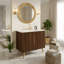 Meuble-lavabo minimaliste double avec lavabo et portes à fermeture amortie-133678051