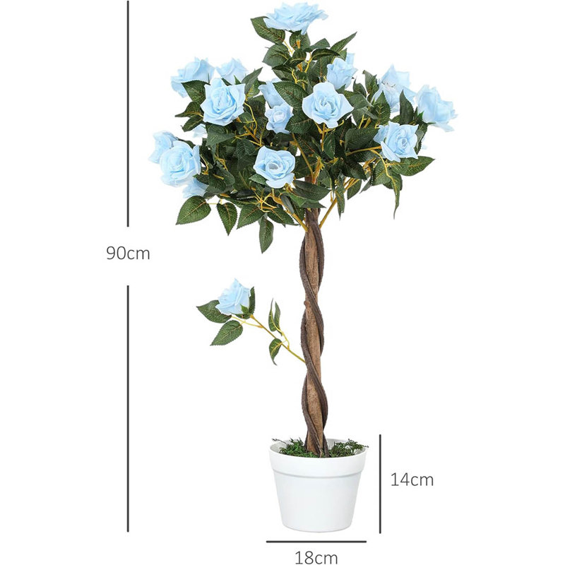 Arrangement in Pot, Light Blue